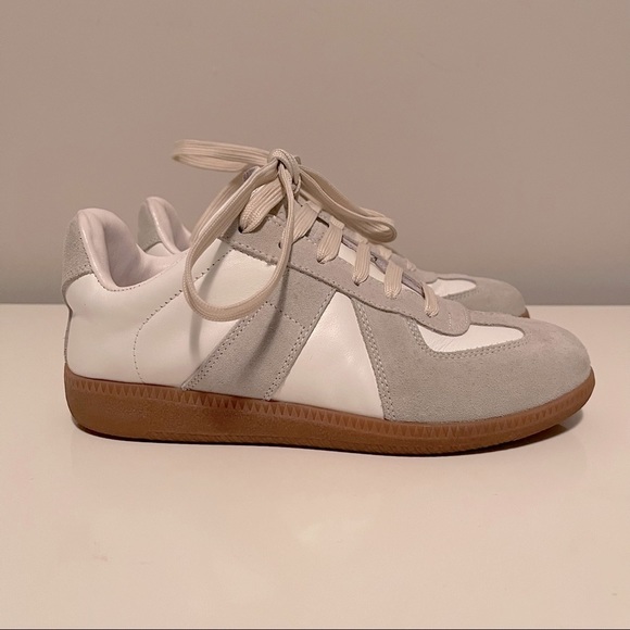 MAISON MARGIELA Replica low-top leather and suede sneakers (EU 39 | US 6) - Picture 2 of 9